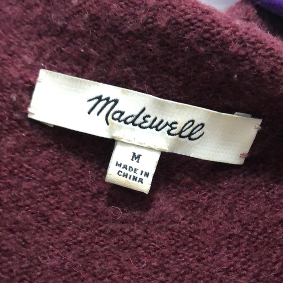Madewell burgundy wool blend sweater - Picture 2 of 3